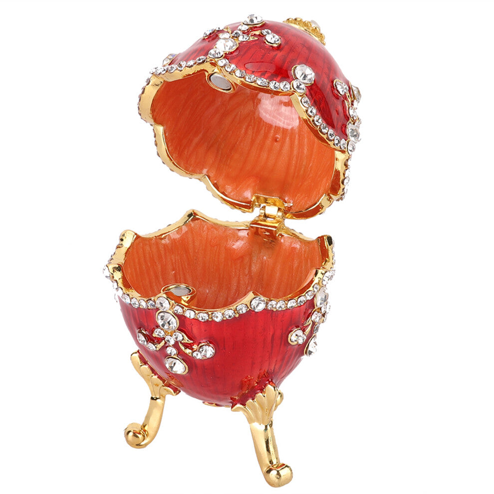 Shiny Diamonds Easter Egg Metal Crafts Home Desktop Decor Jewelry Box Gifts