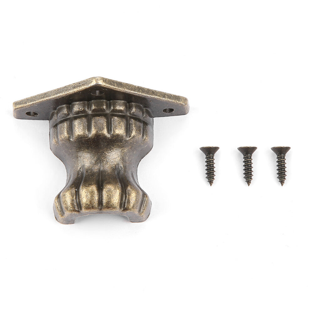 4pcs Antique Jewelry Chest Wood Box Decorative Feet Leg Corner Protector For Furniture Cabinet