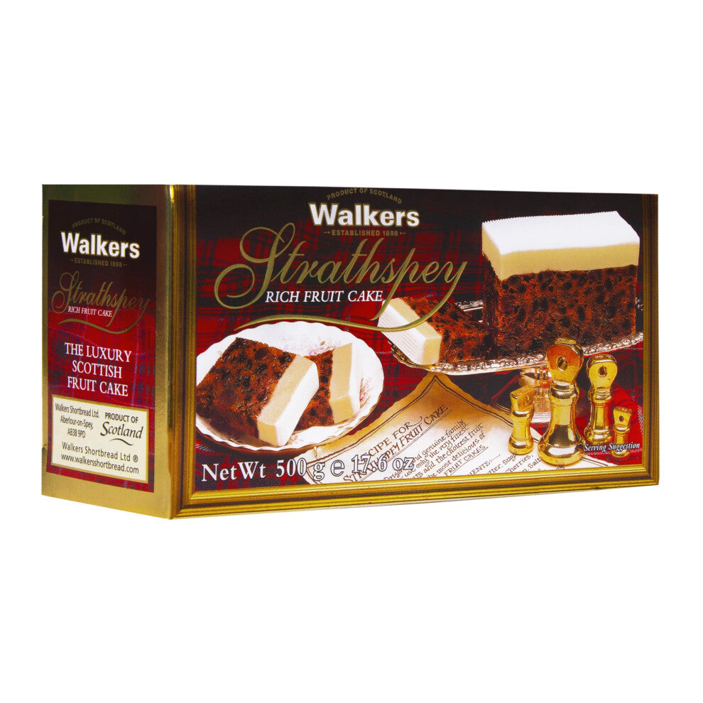 Walker's Shortbread Strathpey Rich Fruit Cake - Traditional Scottish Recipe, Premium Quality, Moist and Delicious, 500g