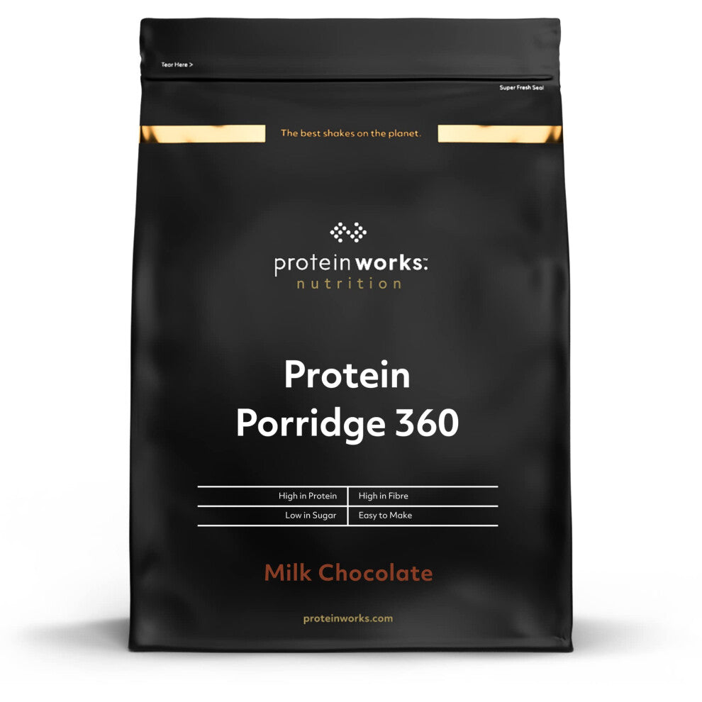 Protein Works - High Protein Porridge 360 | Low Sugar Breakfast | Added Vitamins | Low GI, Wholegrain Oats | High Fibre | Milk Chocolate | 2kg
