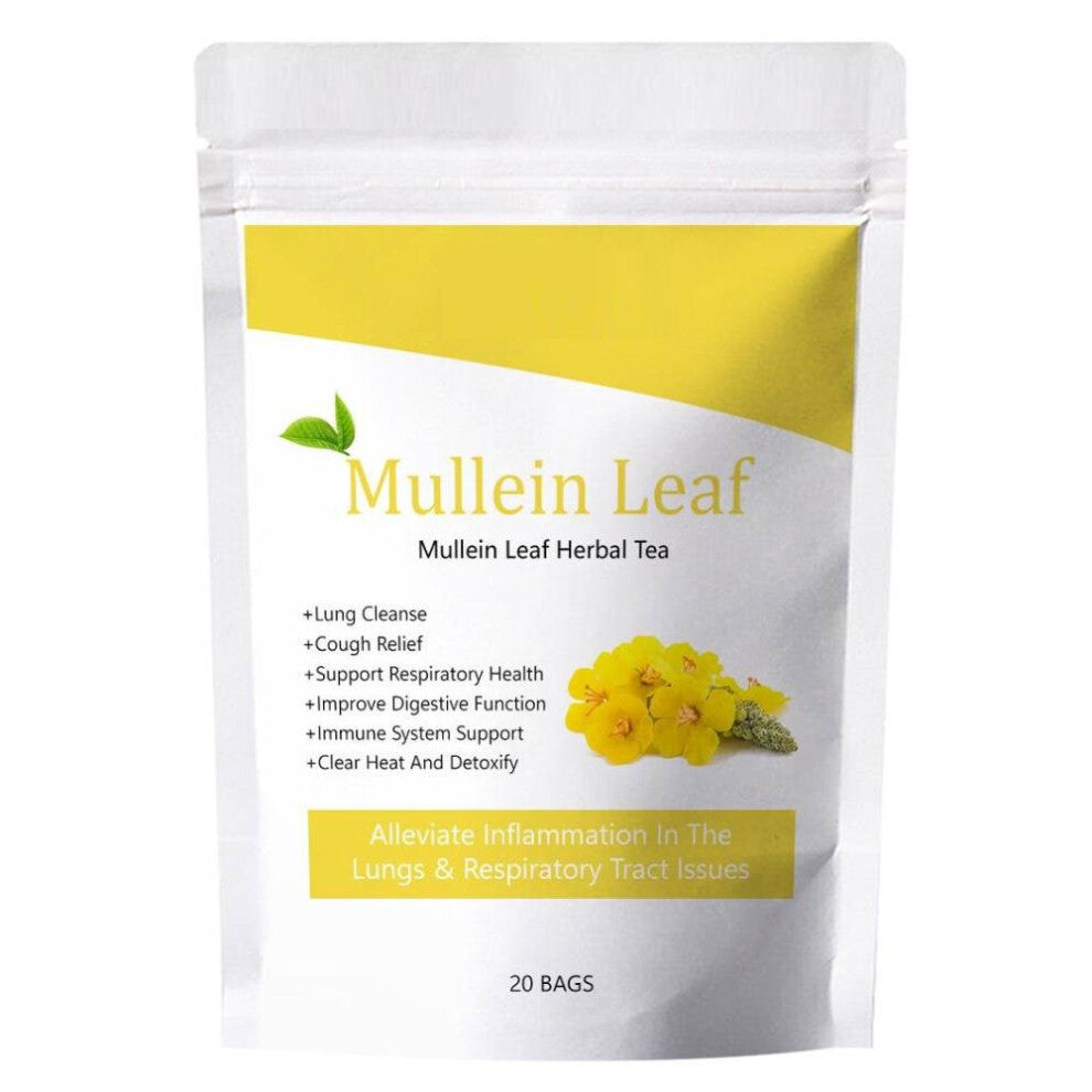 Mullein Leaf Tea Bags Herbal Lung Cleansing Breathing Cough Relieve Tea