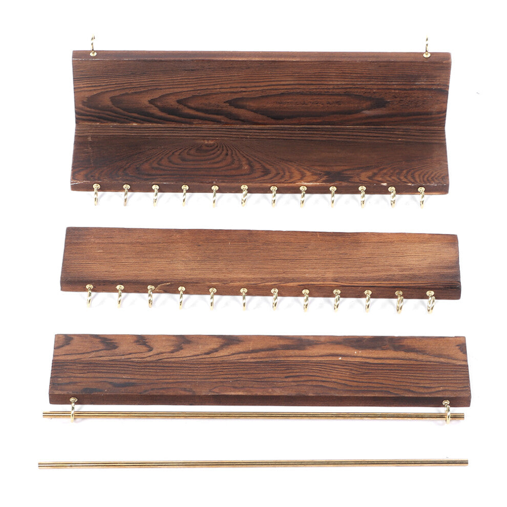 3Pcs-Set Household Wall-Mounted Storage Rack Jewelry Necklace Bracelet Hanging Hook Rack