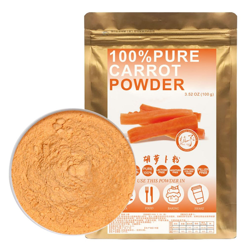 100g-3.52oz Natural Pure Carrot Powder for Baking and Juices