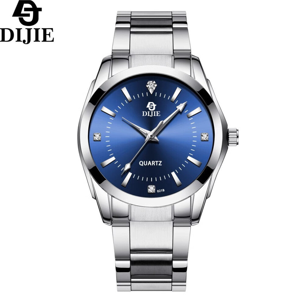 (Large blue) Men's and women's watches: simple and mature luminous business men's watches, couple's fashionable quartz watches