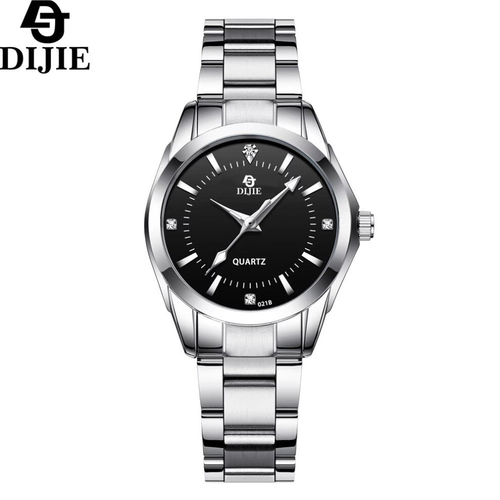 (Small black) Men's and women's watches: simple and mature luminous business men's watches, couple's fashionable quartz watches