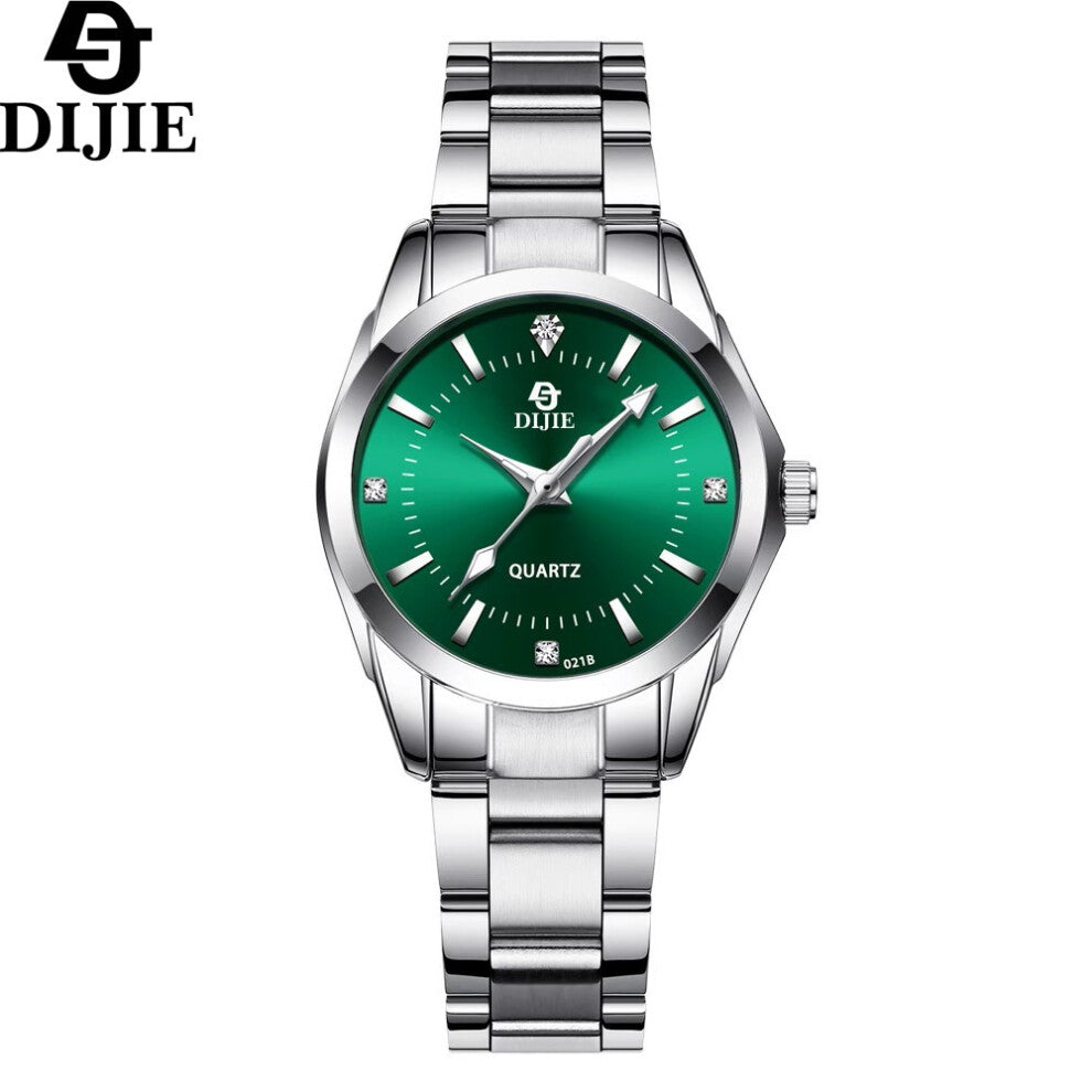(Small green) Men's and women's watches: simple and mature luminous business men's watches, couple's fashionable quartz watches