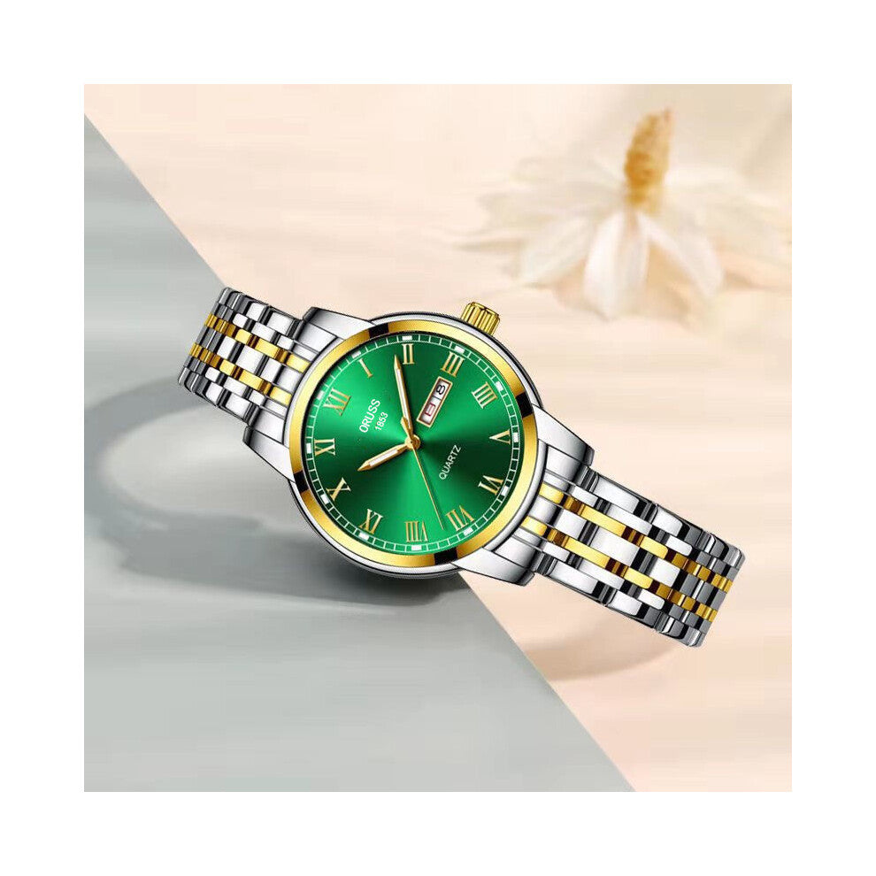 (The golden and green lady among the Romans) Ladies' watches, ladies' wristwatches, tungsten steel ladies' watches, fashionable couple watches for boy