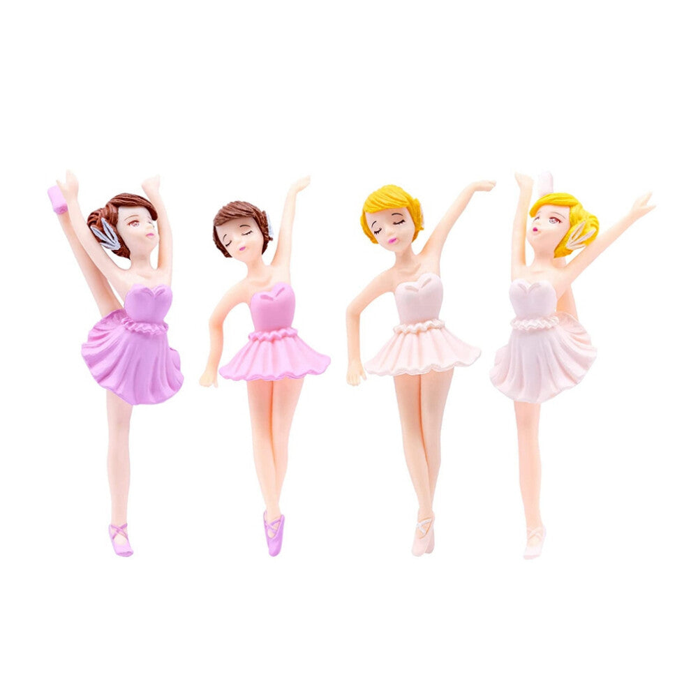 4Pcs Miniature Ballet Girl Figure Desktop Collection Cake Decoration