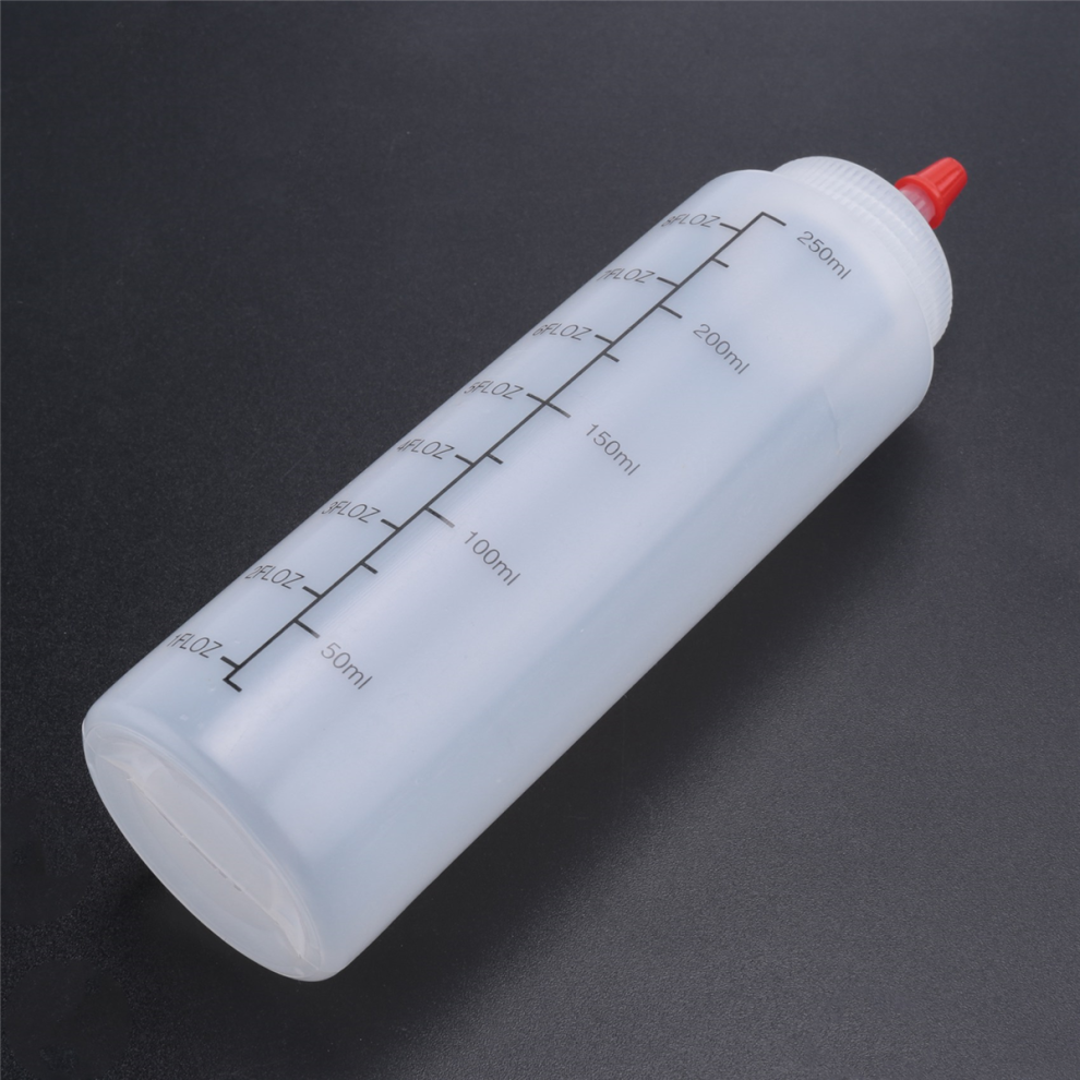 Paquet de 12 Bouteilles Compression Condiments 8 Oz avec Bouchon à Pointe Rouge - Bouteille en Plastique pour Ketchup, Sauces, Sirop