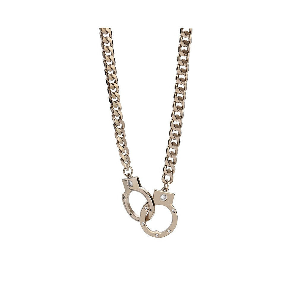 (Coffee Gold) Veile Studios Handcuffs Necklace Collarbone Chain Autumn Winter Clothing Accessories Necklaces & Pendants