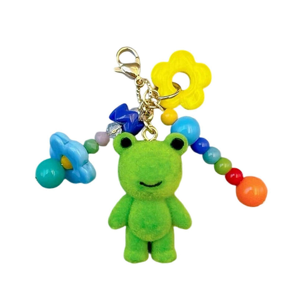 (As show, One size) Lovely Frogs Keychain Sturdy Alloy Pendant Adds Elegant Charm to Your Backpack or Bag Great Gifts Ideas for Girls