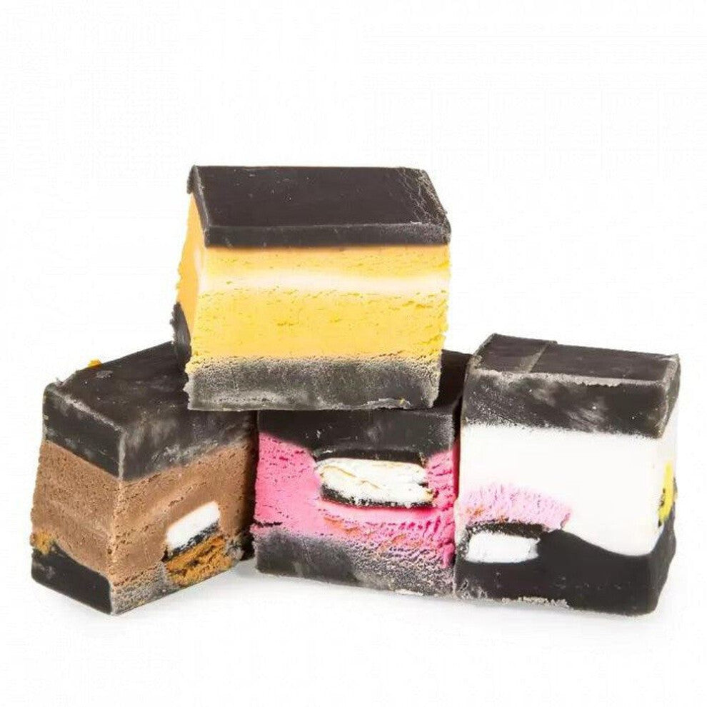 (225g Sweet Pouch) Liquorice Allsorts Fudge