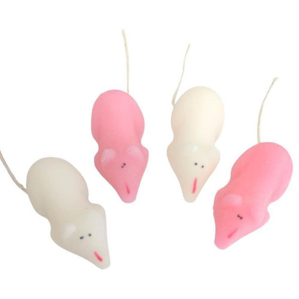 (x 1 Mouse) Pink & White Sugar Mice