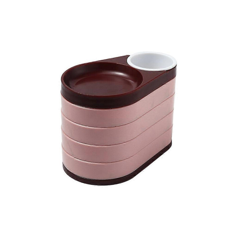 (Pink, One size) Jewelry Tray Storage Box 5 Layers Rotating Jewelry Storage Box Suitable for Bracelet-ring-necklace Suitable for Ladies  Pink