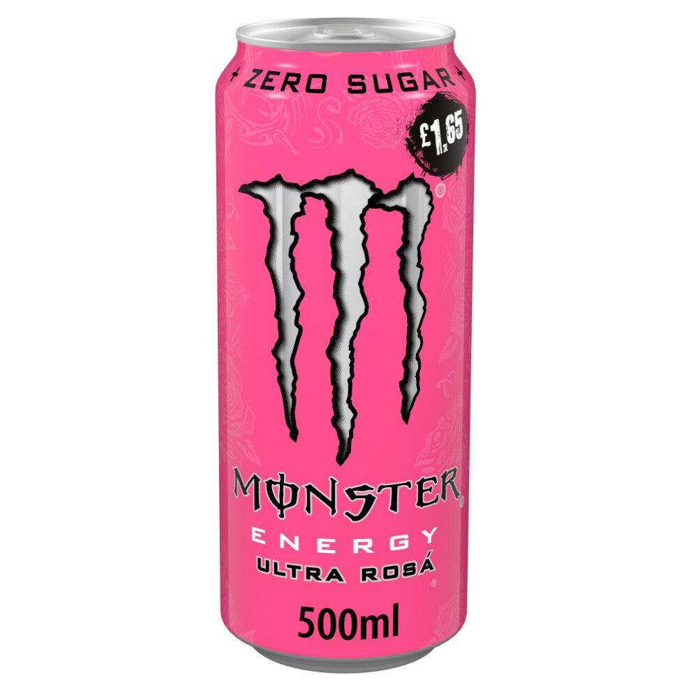 Monster Energy Drink Ultra Rosa Zero Sugar 500ml (Pack of 12)