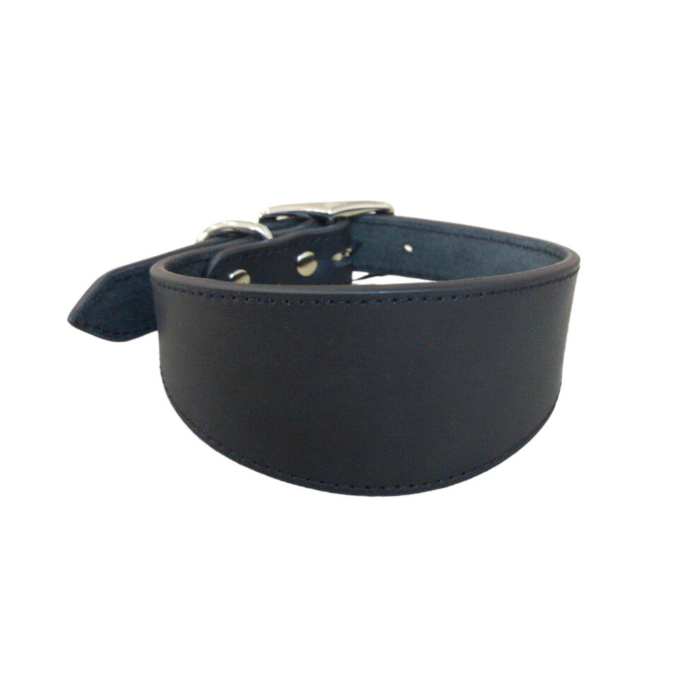 Leathers Dogs Collar Soft Padded Collar for Whippets Salukis Sighthounds Dogs Adjustable Collar Large Breeds Dogs Supply S Black