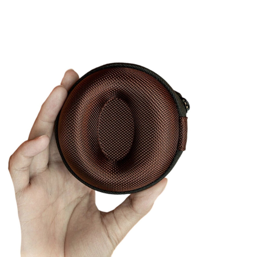 Travel Watch Case Zippered Design Storage Box Shockproof for Wristwatches and Smartwatches with Soft Interiorbrown
