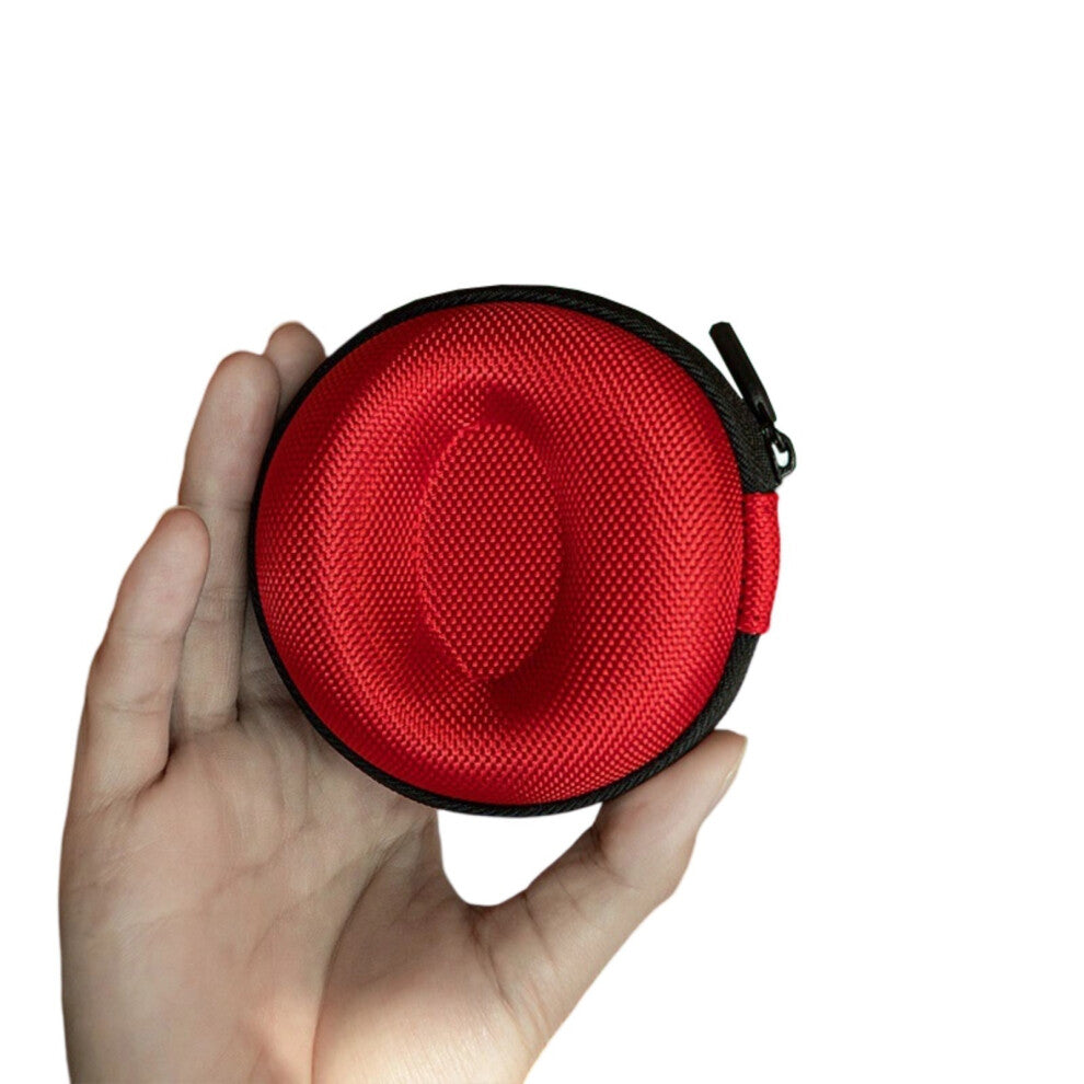 Travel Watch Case Zippered Design Storage Box Shockproof for Wristwatches and Smartwatches with Soft InteriorRed