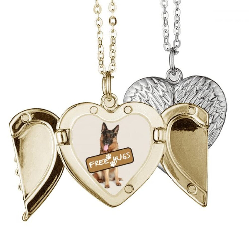 Animal Dog Pet Brand Claw Angel Wing Necklace Pendant Couple