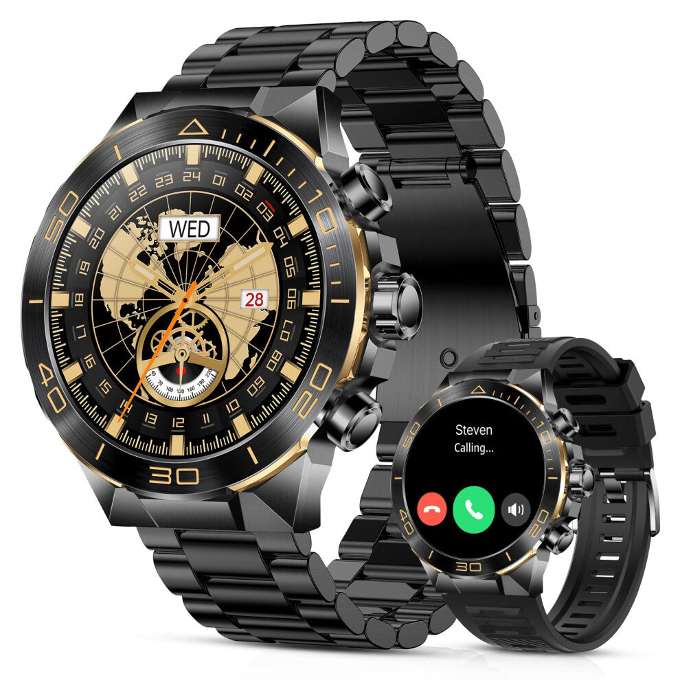 1 Unit Luxury Smart Watch for Making Calls and Monitoring Health with 1.43' Display