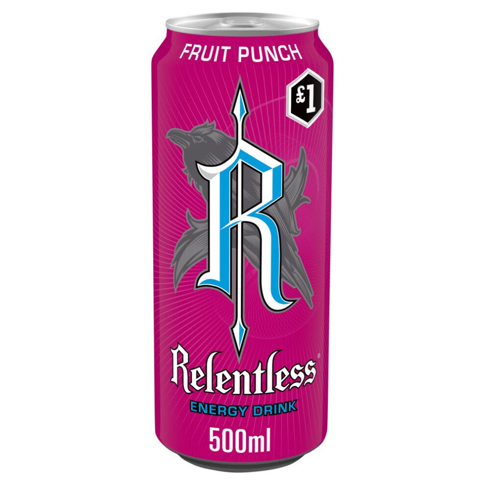 Relentless Fruit Punch Energy Drink 500ml (Pack of 12)