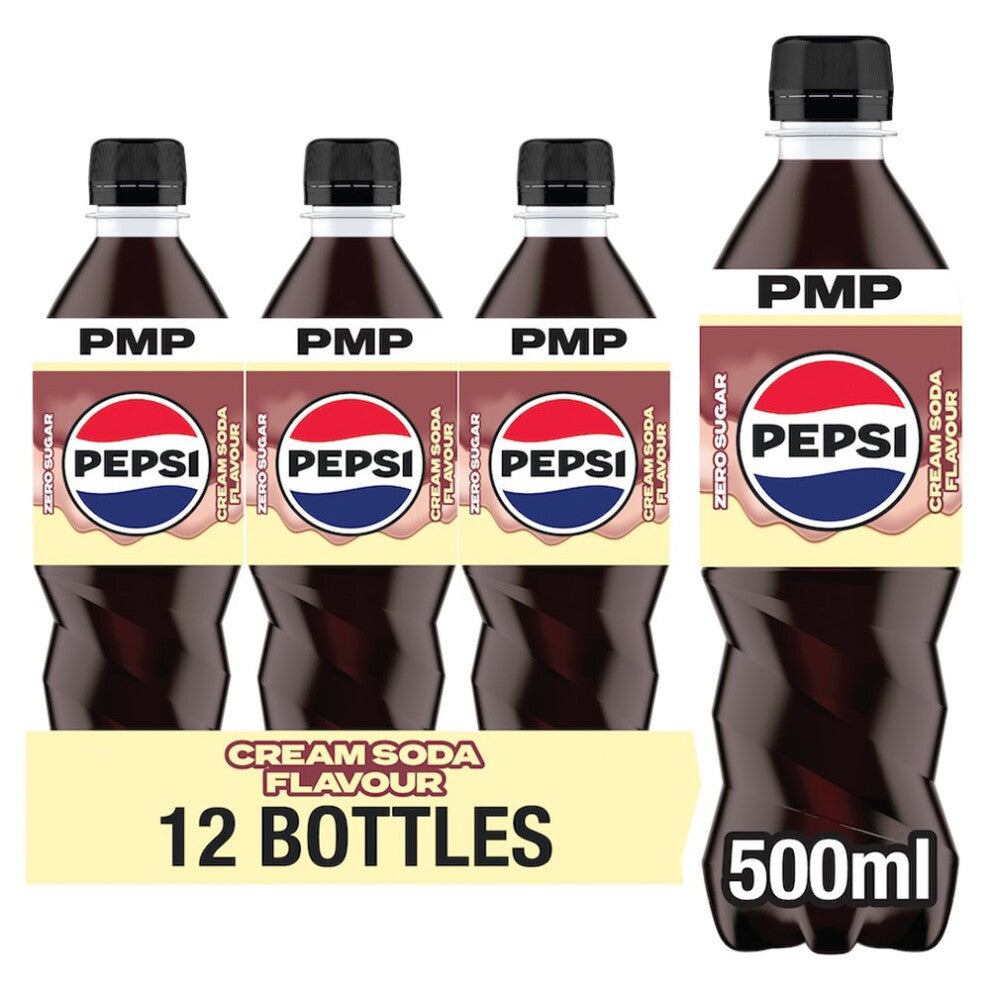 Pepsi Treats Cream Soda Flavour Bottle 500ml (Pack of 12)