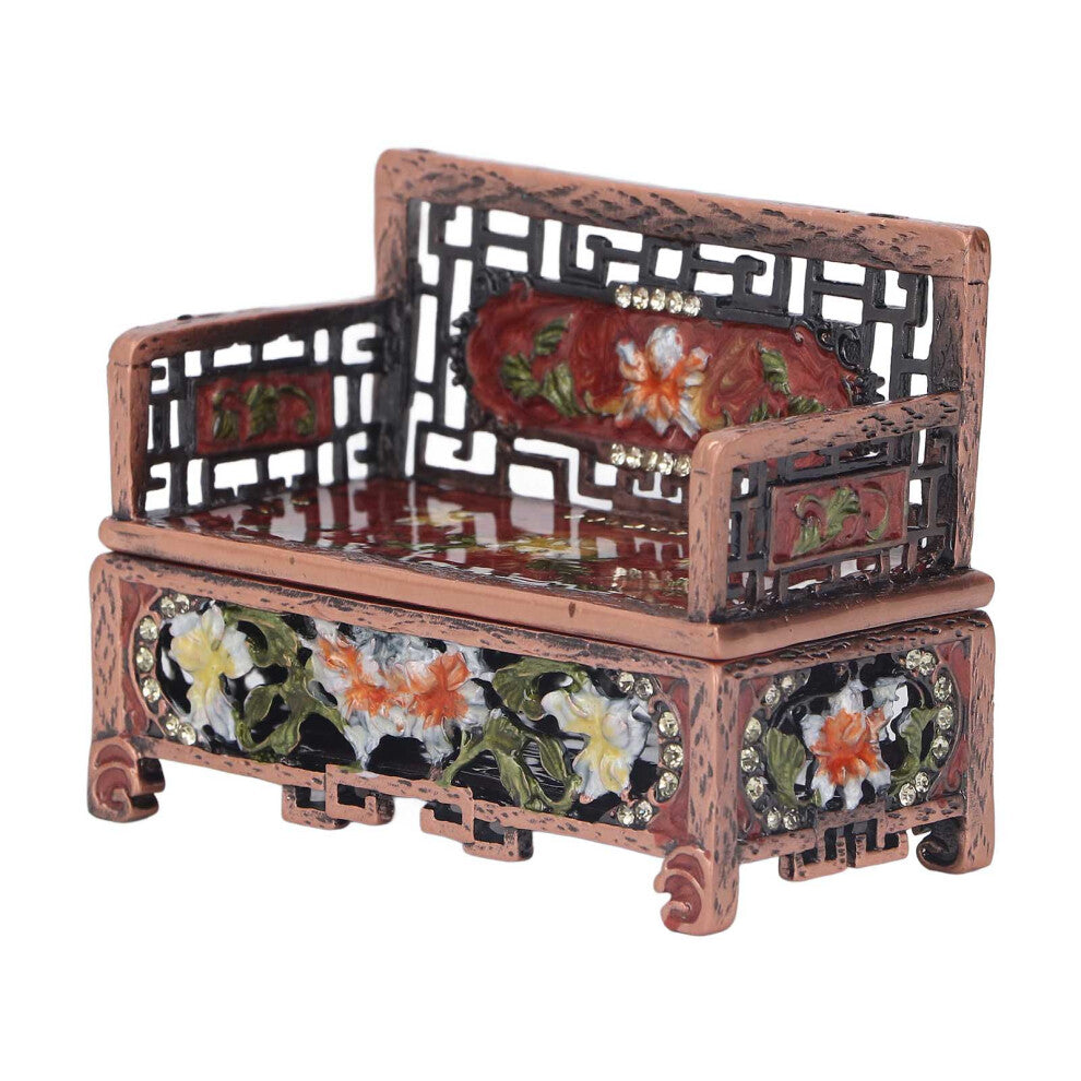 Vintage Jewelry Box Antique Sofa Shape Desktop