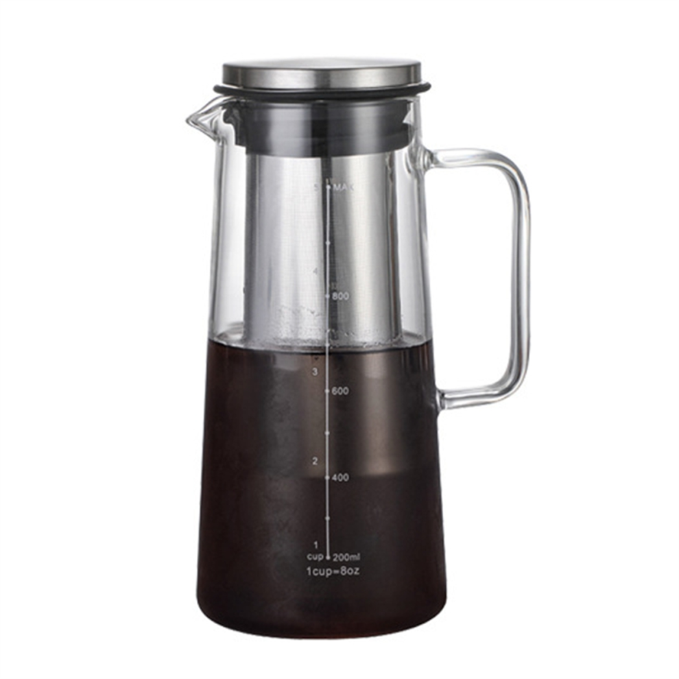 Cold Brew Coffee Maker 36OZ Glass & Stainless Stee