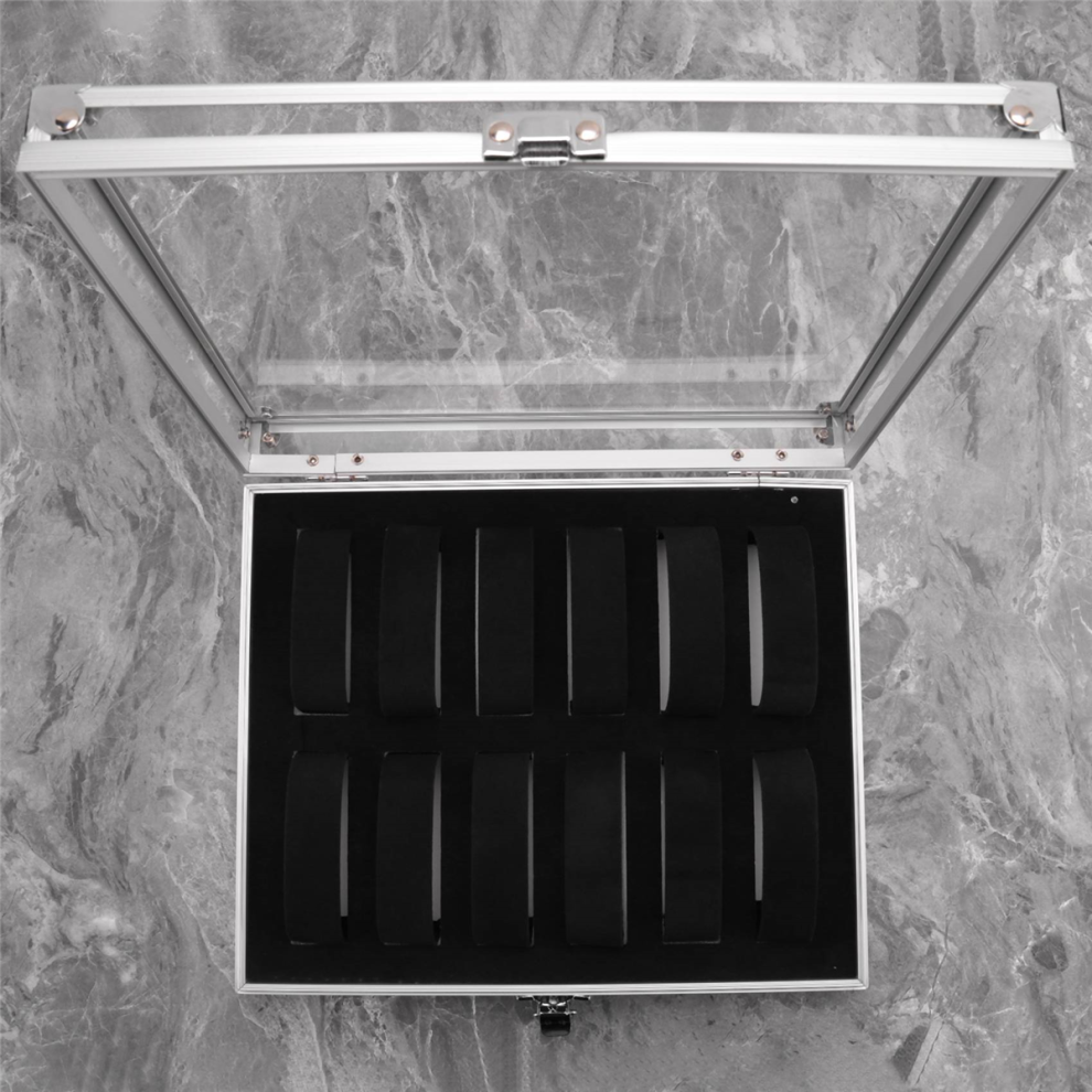 Useful Aluminium Watches Box 12 Grid Slots Jewelry