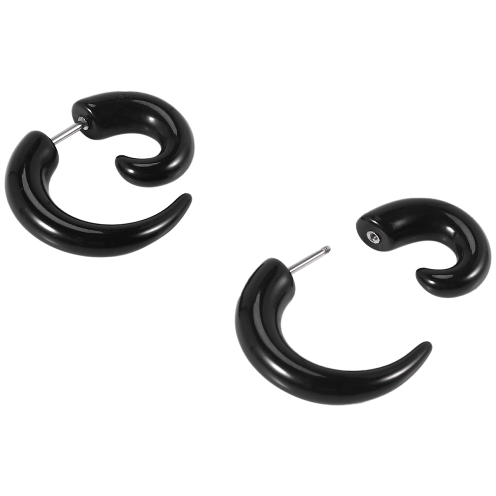 Jewellery Mens Horn Claw Stud Earrings, Cheater Fa
