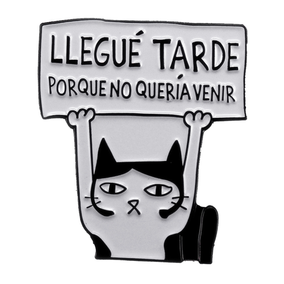 Cartoon Cat Enamel Pin Lapel Pins for Backpack Men