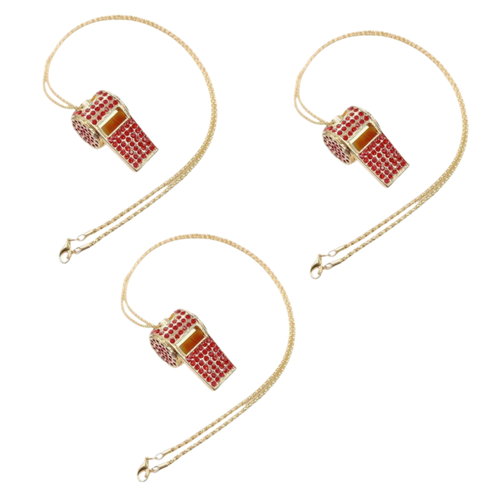 Red Necklace Style, Exquisite Diamond-Encrusted Re