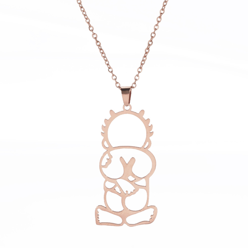 Rose Gold Palestine Boy'S Back Necklace Pendant Ne