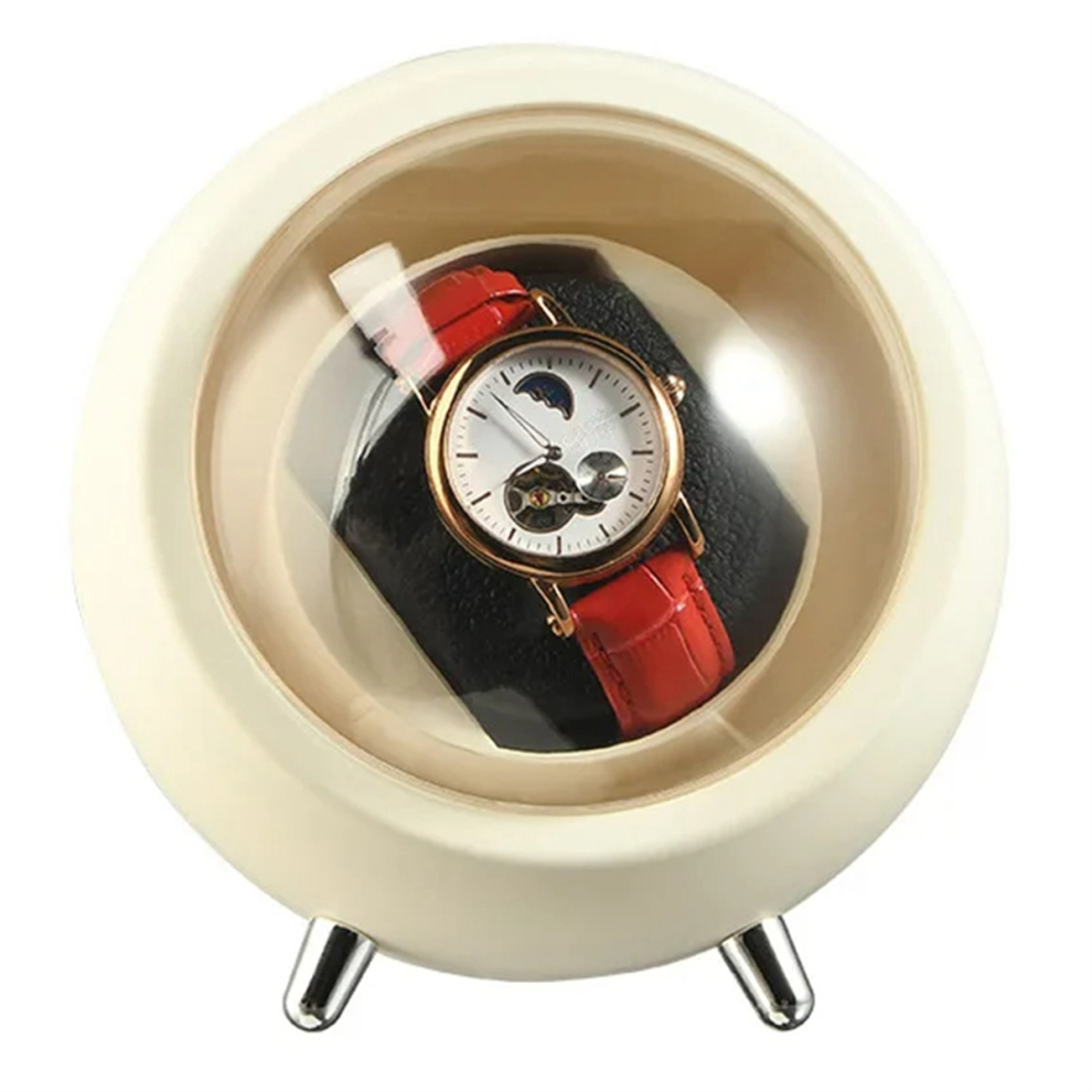 Watch Winder for Automatic Watches Box (Creamy-Whi