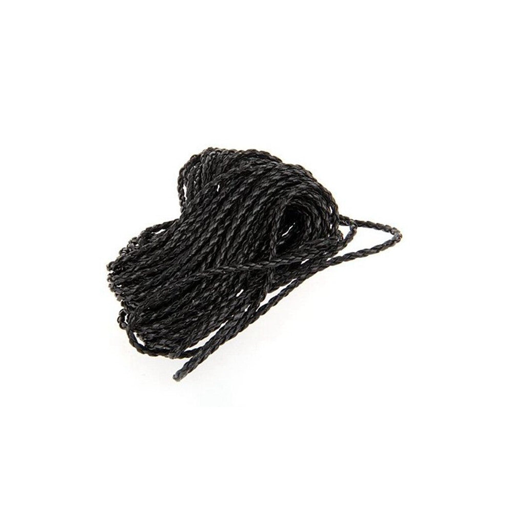 9m Black Braided Leather Necklace Cord String DIY