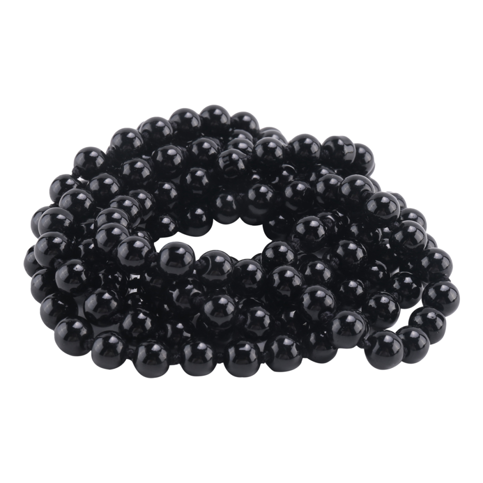 Fashion Faux Pearl Long Sweater Chain Necklace--bl