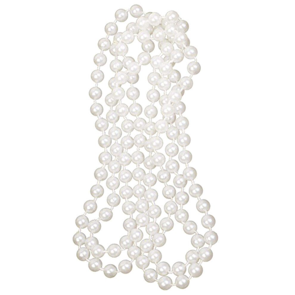 Long Artificial Pearl Necklace White Jewelry Acces