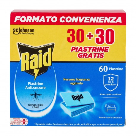 Raid Tabletter mot vanlige og tigermygg, langvarig virkning, refill med 60 deler