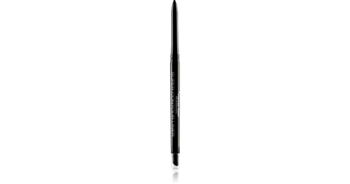 Pierre René Crayon yeux waterproof pour maquillage charbonneux, couleur noire, 0,35 g