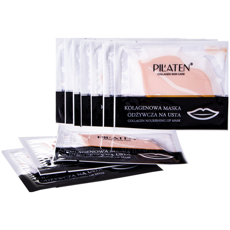 Pilaten Collagen Skin Care en nærende kollagenmaske for lepper 10 stk