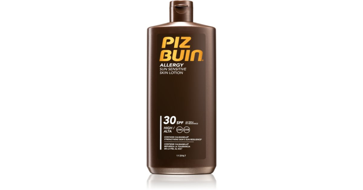 Piz buin Lotiune solara pentru piele sensibila la alergii SPF 30 - Crema solara impotriva alergiilor solare - 400 ml