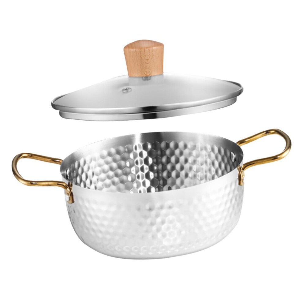 Ramen Pot Casserole Cookware Aluminium Pans with Lid Korean Pasta Cooker