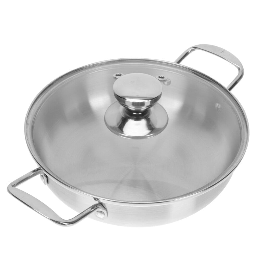 1 piece noodle cooking pot with lid thickened stockpot for induction stoves flat for ramen seafood and durable