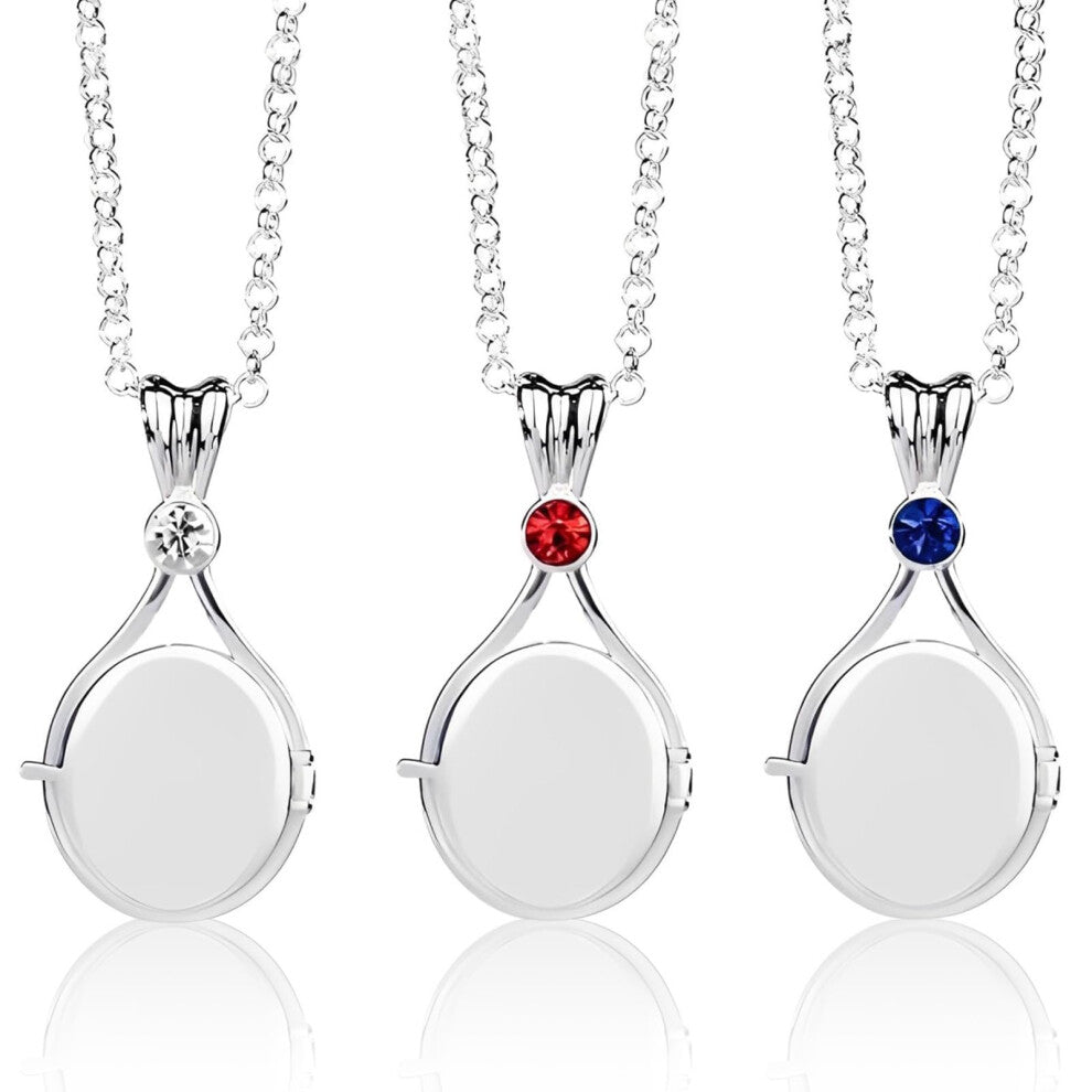 Mermaid Necklace Mermaid Locket, Stainless Steel Pendant Jewellery (Blue, Red, White)