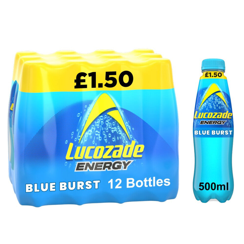 Lucozade Energy Drink Blue Burst 500ml (Pack of 12)