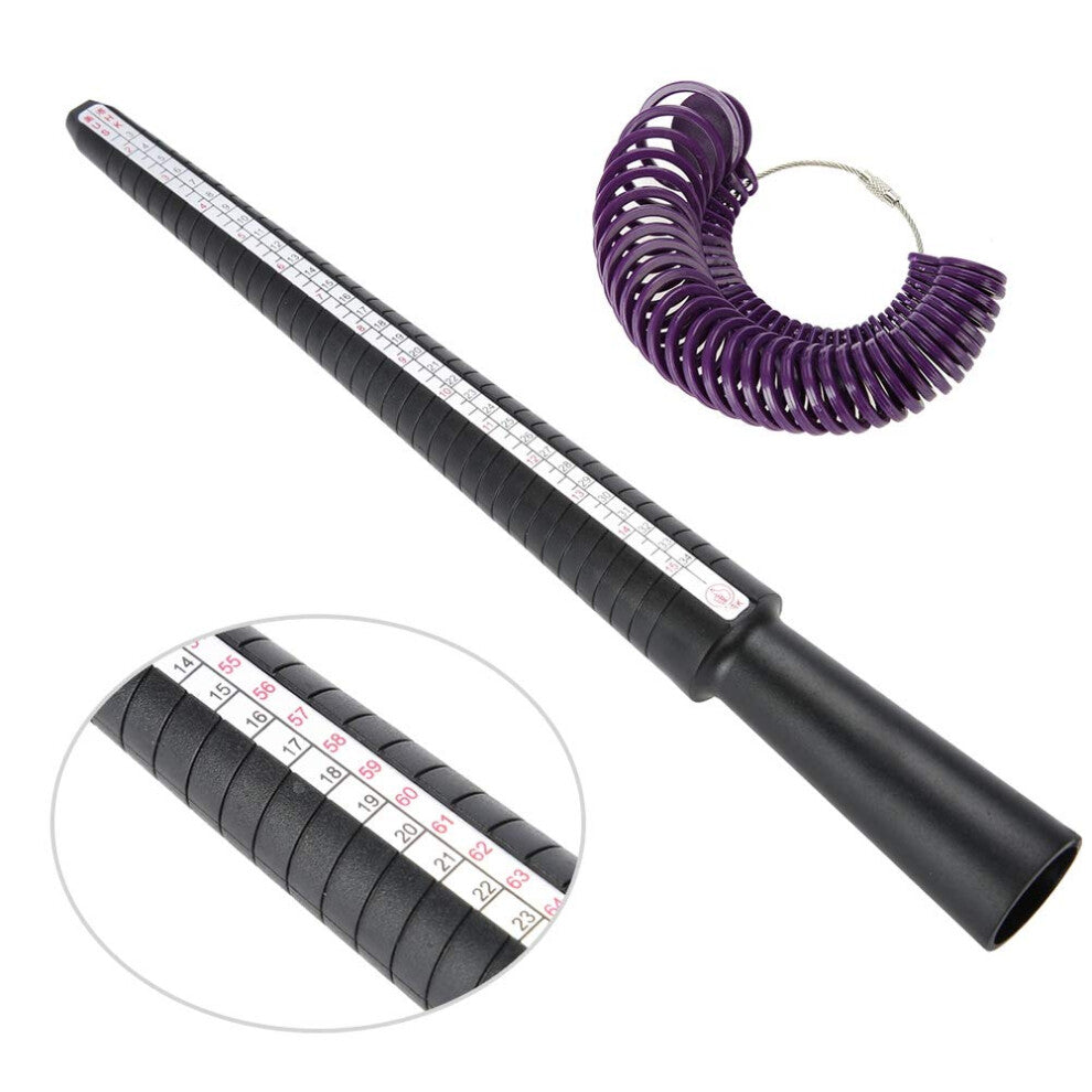 Ring Mordrel, finger ring sizer, plastic ring, sizer, stick, finger knife, Sizer HK sizes, ring, knife, jewellery measuring tool set