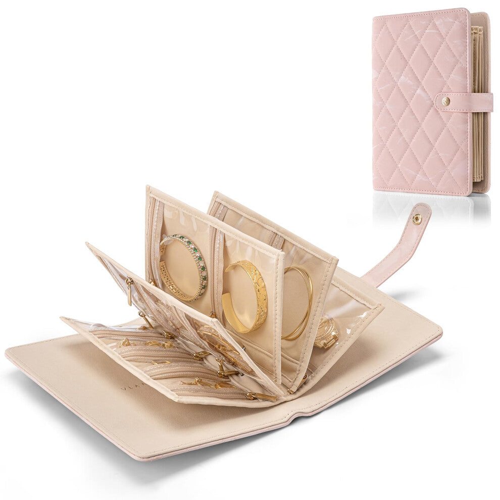 Jewellery Box for  and Women, Travel Organiser, Storage Bag for Gemstones, Diamonds, Necklaces, Rings, Earrings