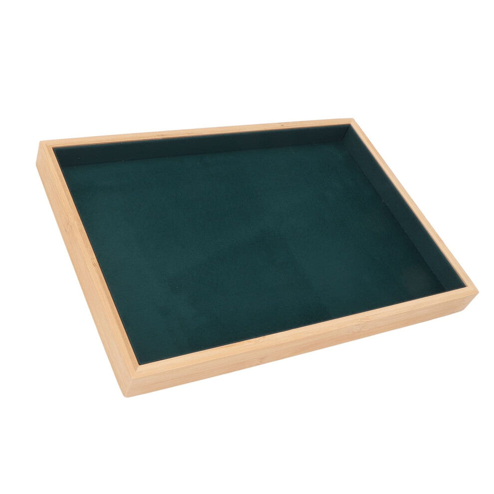 Jewellery Tray Storage Box Organiser, Wooden Jewellery Tray (Green)