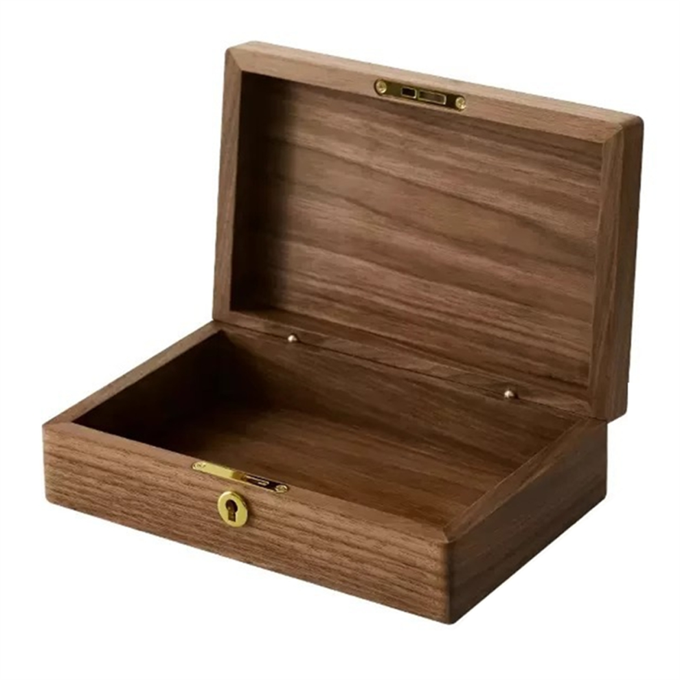 Home Walnut Vintage Desktop Items Cosmetic Jewelry Storage Solid Wood