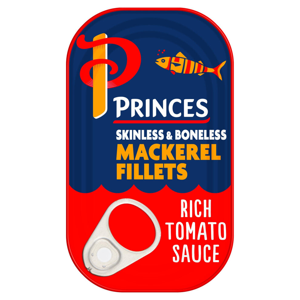 Princes Mackerel Fillets In Tomato Sauce 125 g (Pack of 10)